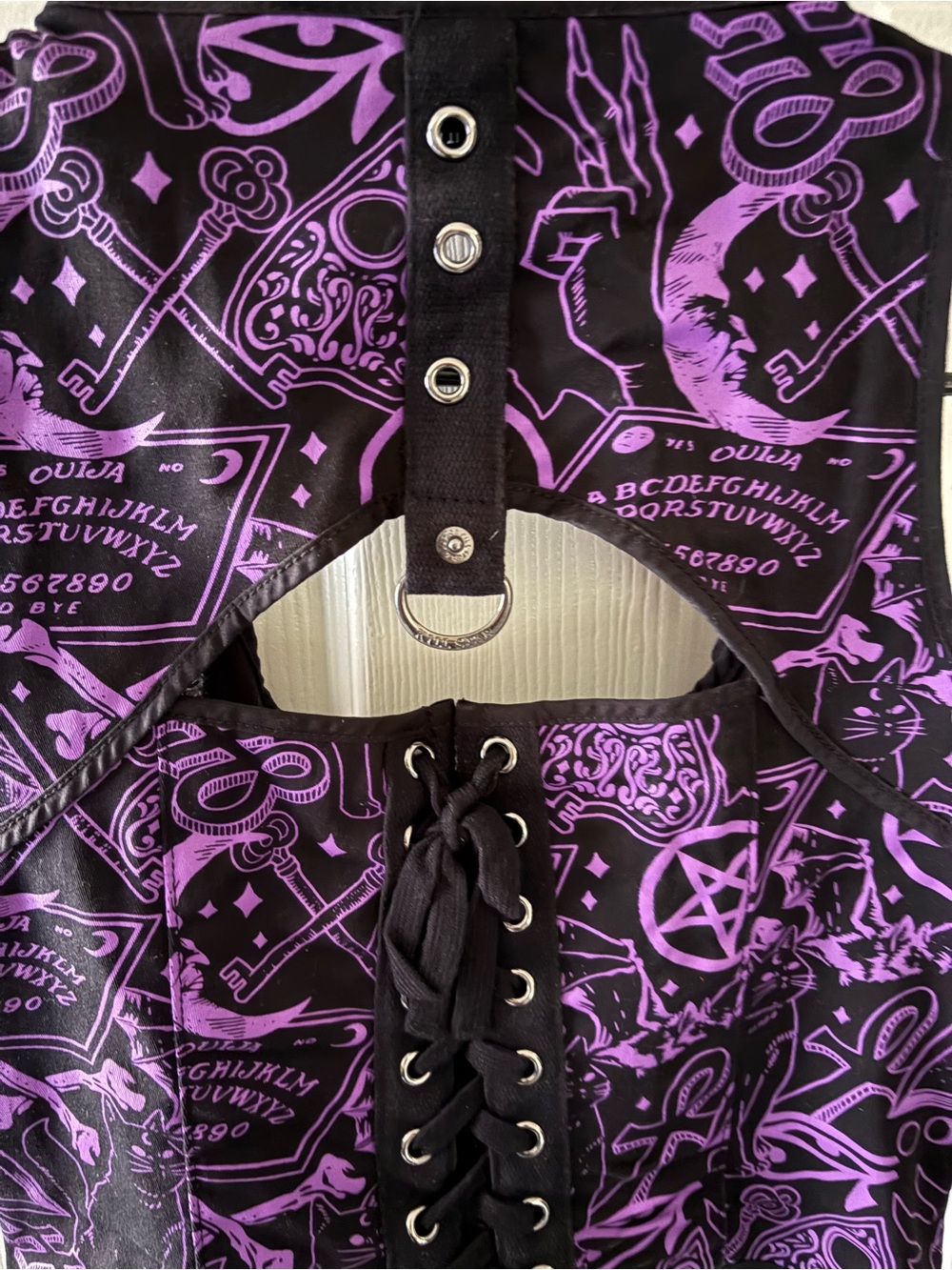 Killstar Pentagram Ouija Coven Witch Halter Top. Goth, Punk. Y2K. Glam Witch. - Picture 7 of 7